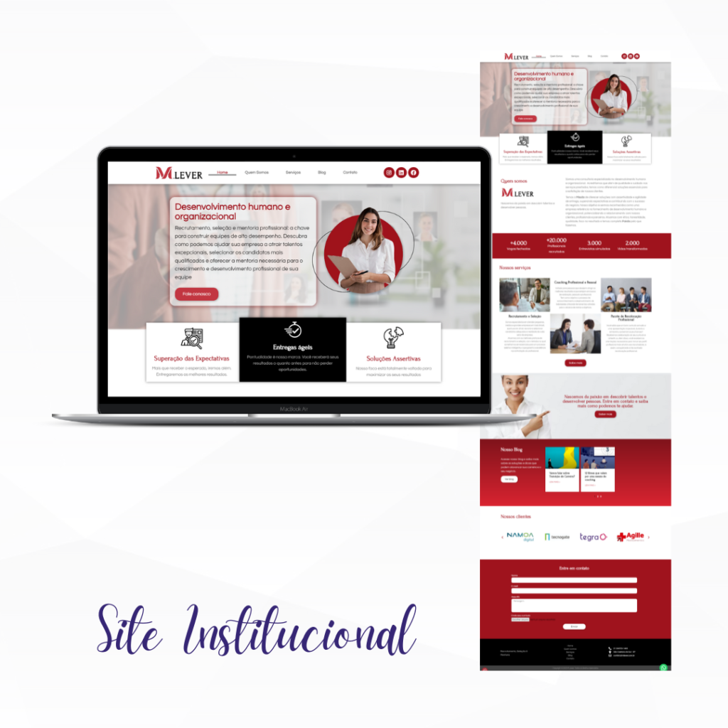 modelo de site institucional