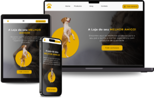 modelo de site aplicado em diferentes tipos de aparelhos